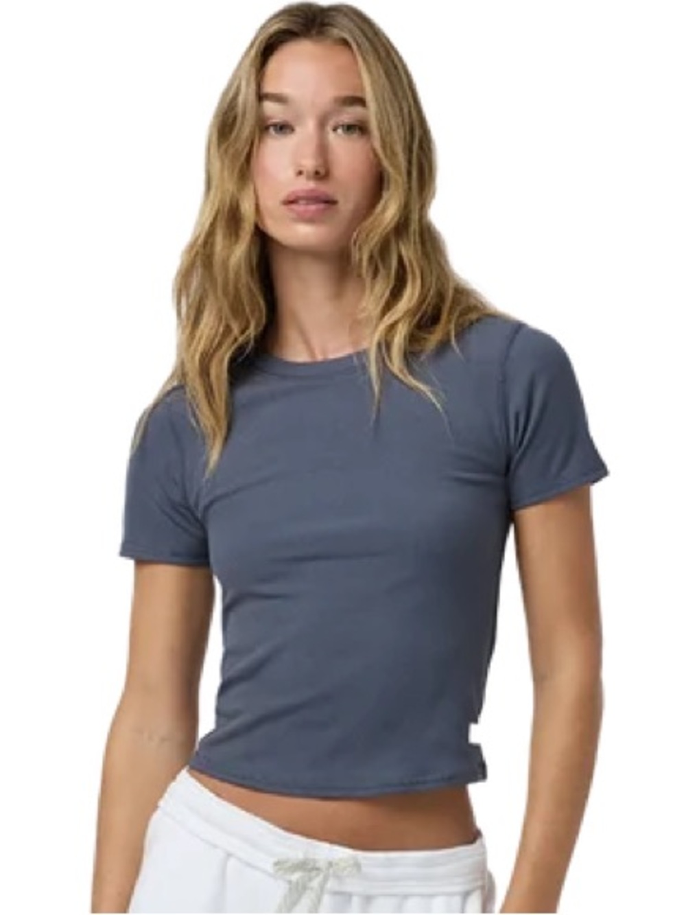 Vuori Women's Pose Fitted Tee Azure